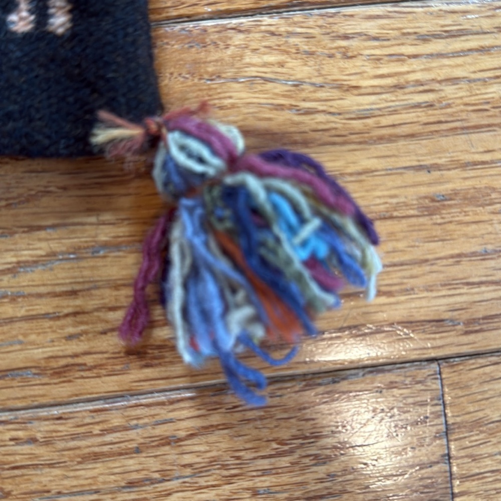 Vintage Peruvian Connection Wool Fish-Head People Tote Bag Handmade EUC - Picture 9 of 13